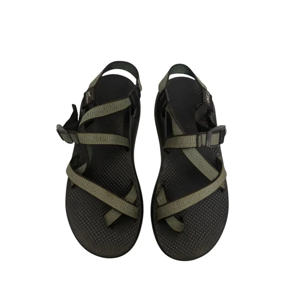 Chaco Sandals Mens 11 Olive Green Z/2 Classic Sport Toe Loop Vibram Adjustable
